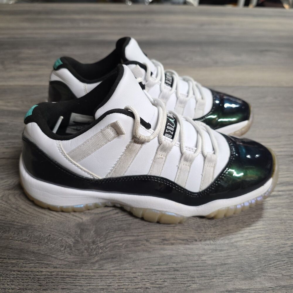 Nike Air Jordan 11 Retro Low Iridescent Emerald GS Size 5Y WMNS 7 528896-145